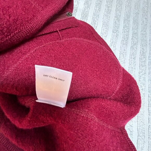 The TOG Shop Womens Small Full Zip Sweater Vest Wool Collared Red Lightweight - Picture 10 of 10